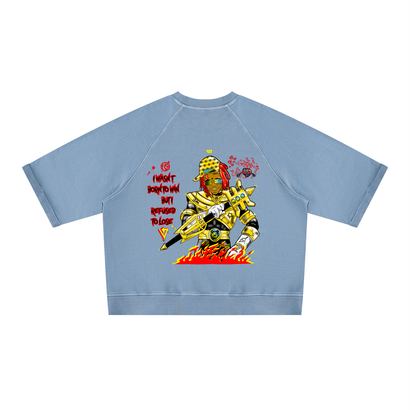 Unisex Vintage Wash Boxy Short Sleeve Sweatshirt