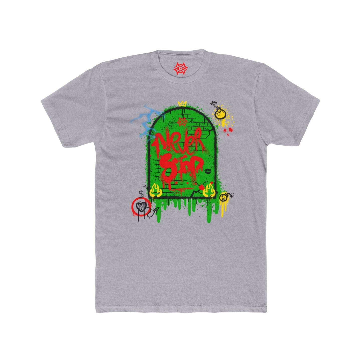 Cotton Crew Neck T-Shirt / Never Stop