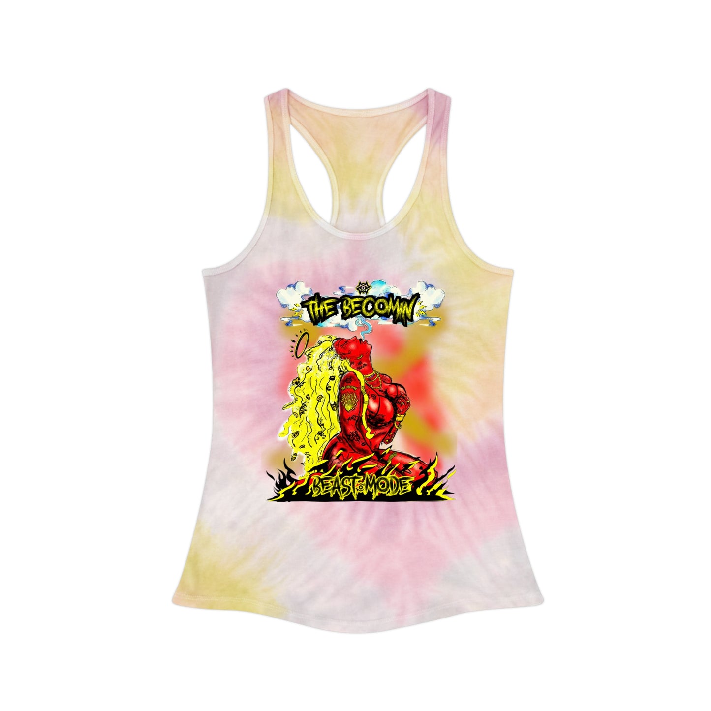 Tie Dye Racerback Tank Top - Beast Mode