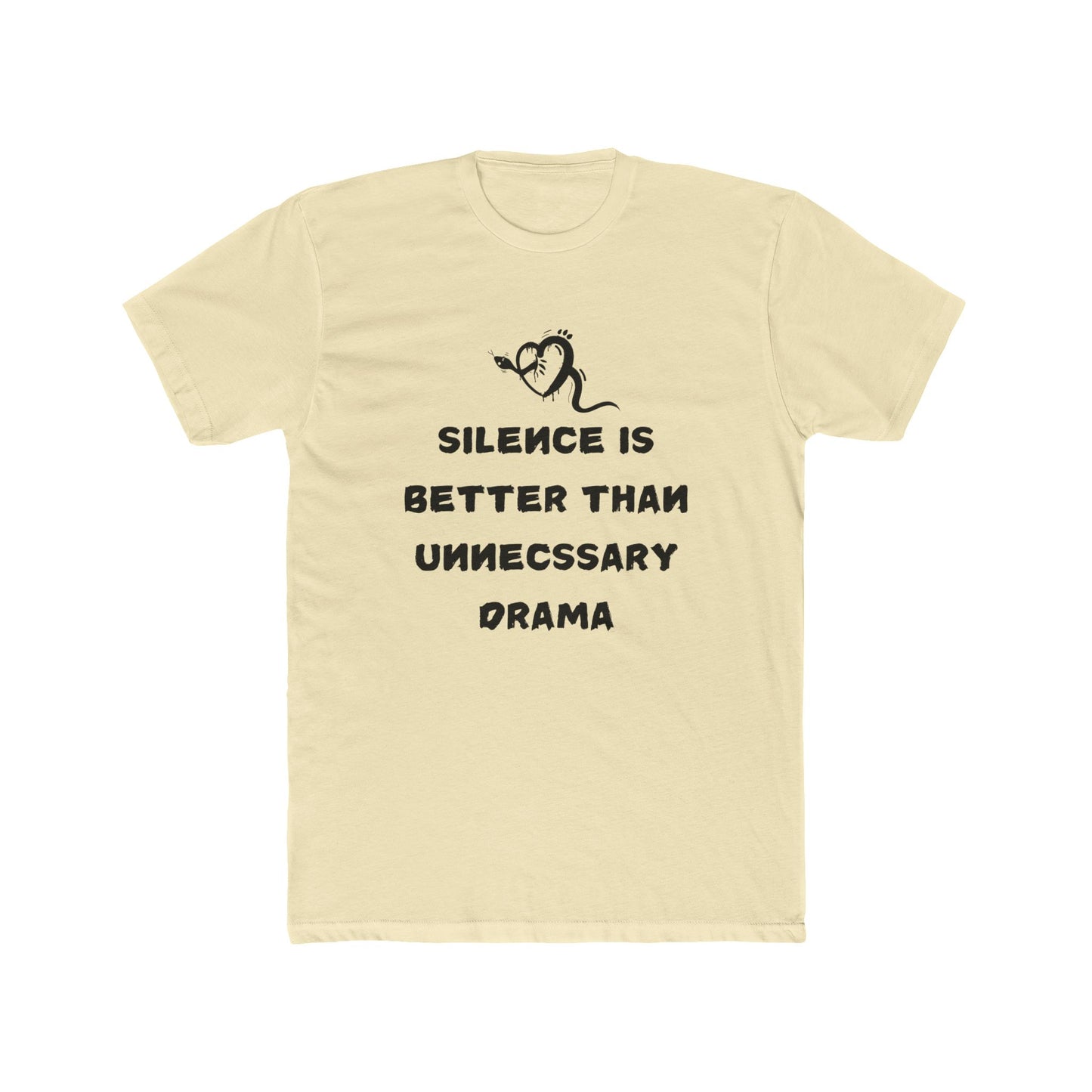 Cotton Crew Neck T-Shirt / Silence