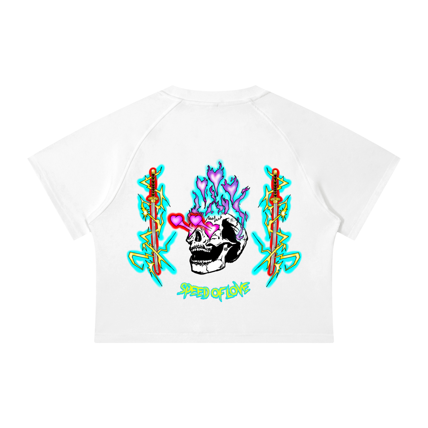 Women's Mineral Wash Crop T-Shirt Speed Of Love