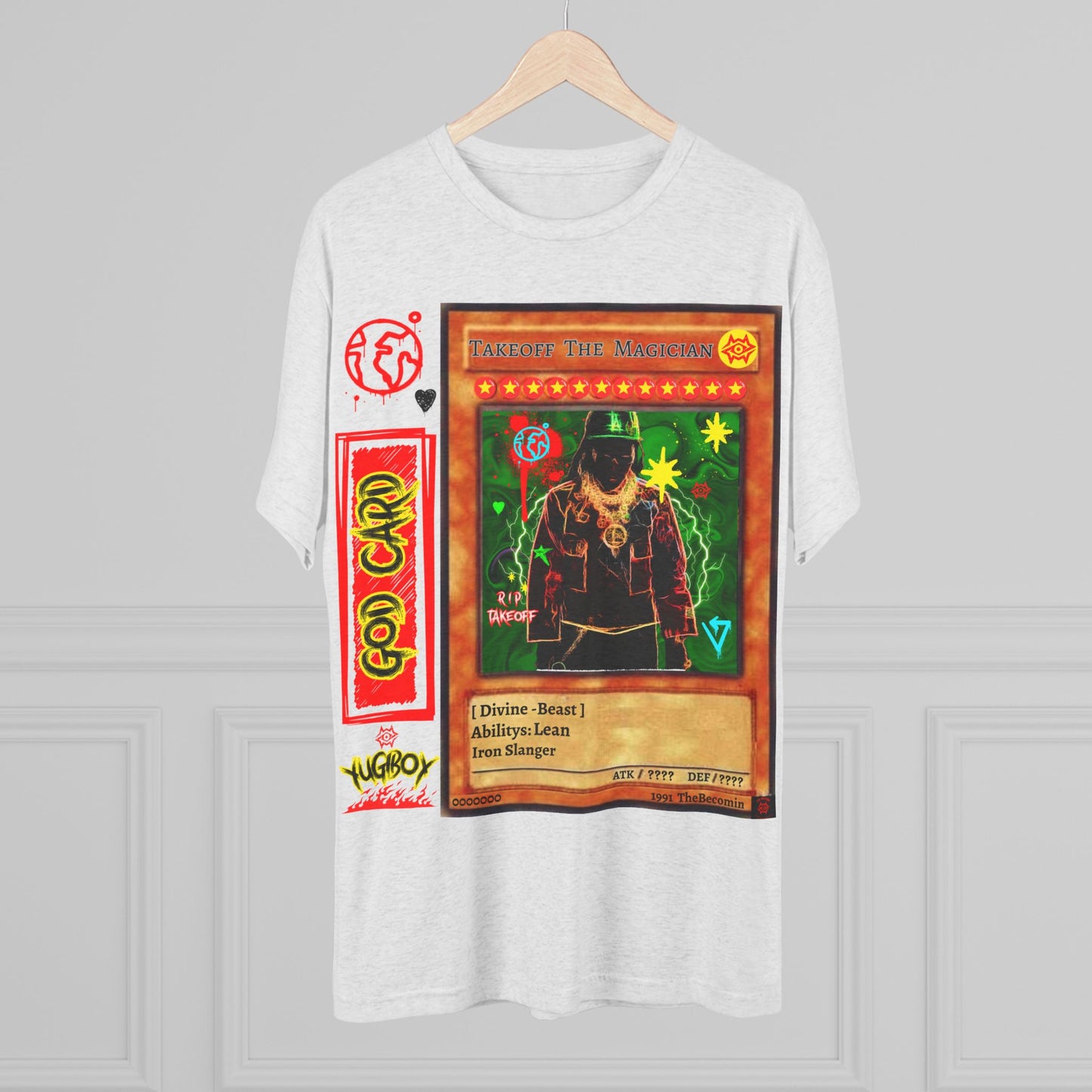 Takeoff The Magician Unisex Tri-Blend Crew Tee - Trendy Graphic Tee for Music and Card Game Fans