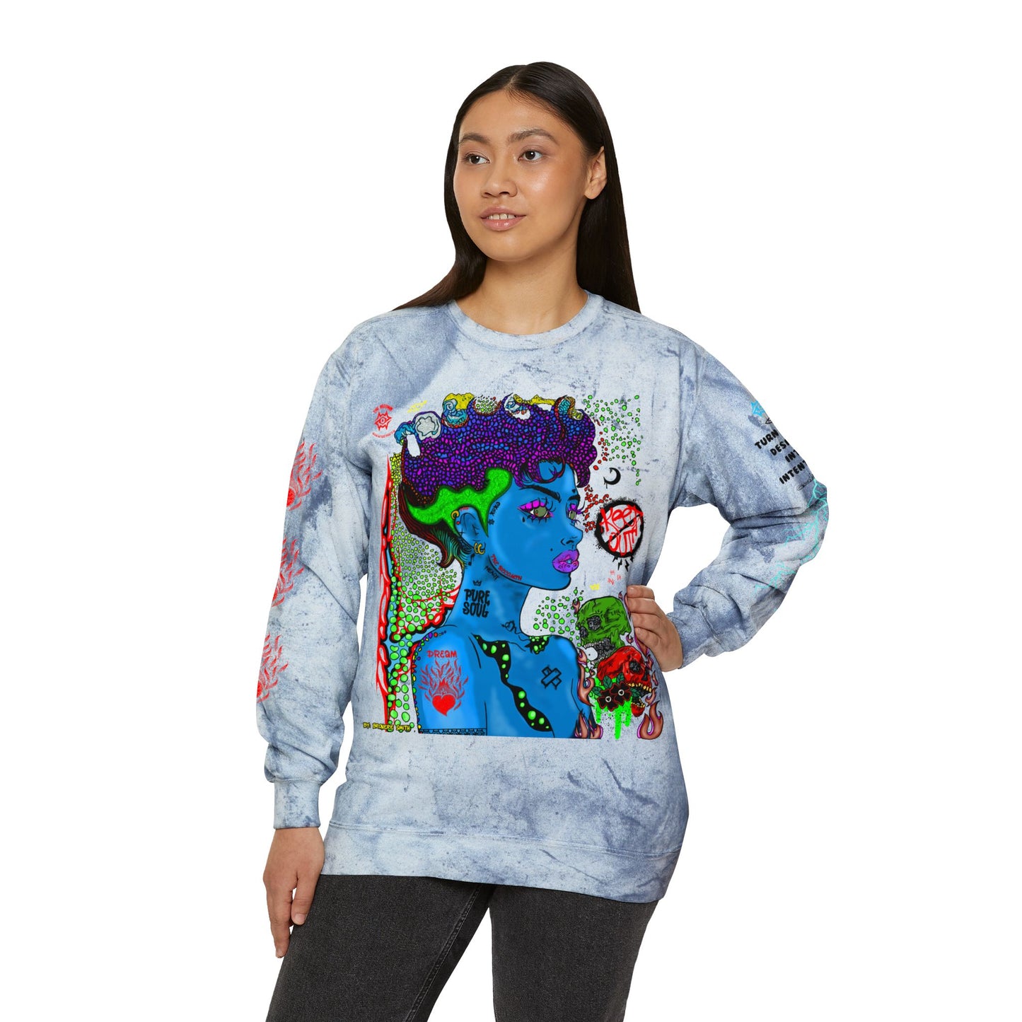 Color Blast Sweatshirt / Scorn Queen