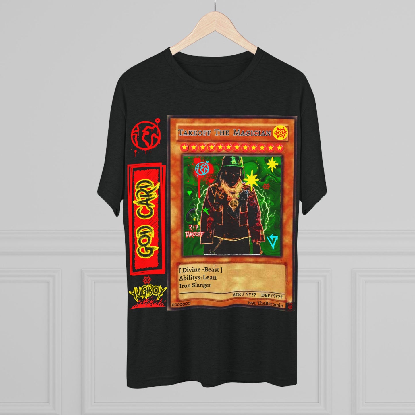 Takeoff The Magician Unisex Tri-Blend Crew Tee - Trendy Graphic Tee for Music and Card Game Fans