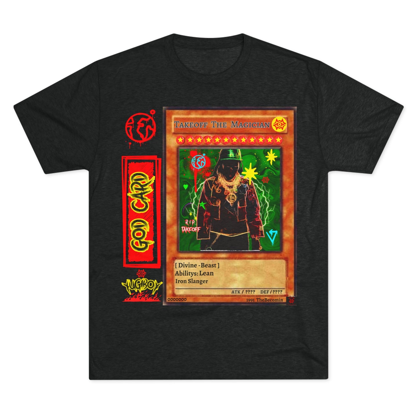 Takeoff The Magician Unisex Tri-Blend Crew Tee - Trendy Graphic Tee for Music and Card Game Fans