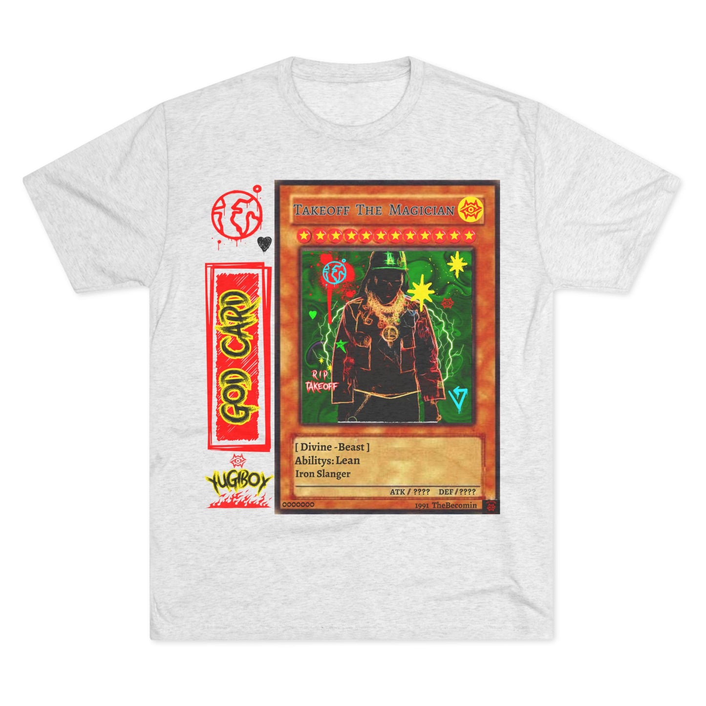 Takeoff The Magician Unisex Tri-Blend Crew Tee - Trendy Graphic Tee for Music and Card Game Fans