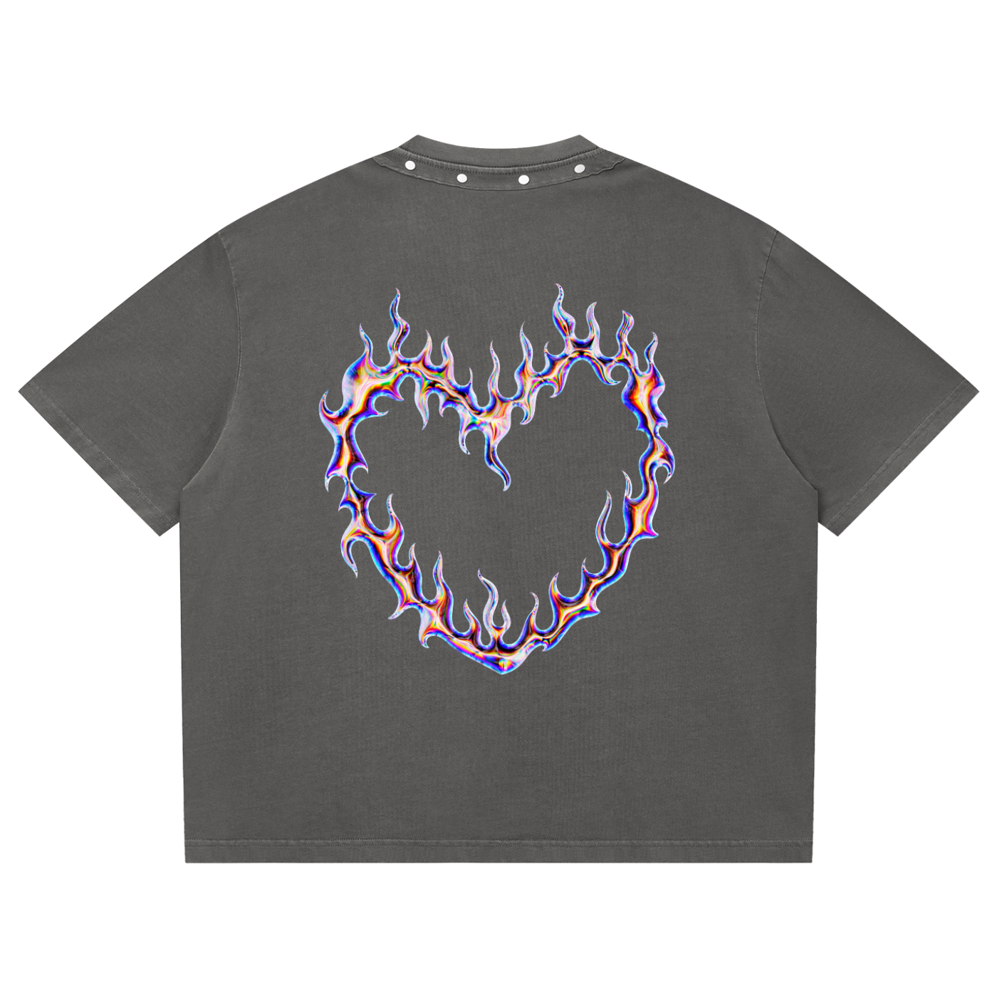 Unisex Washed Boxy Studded T-Shirt