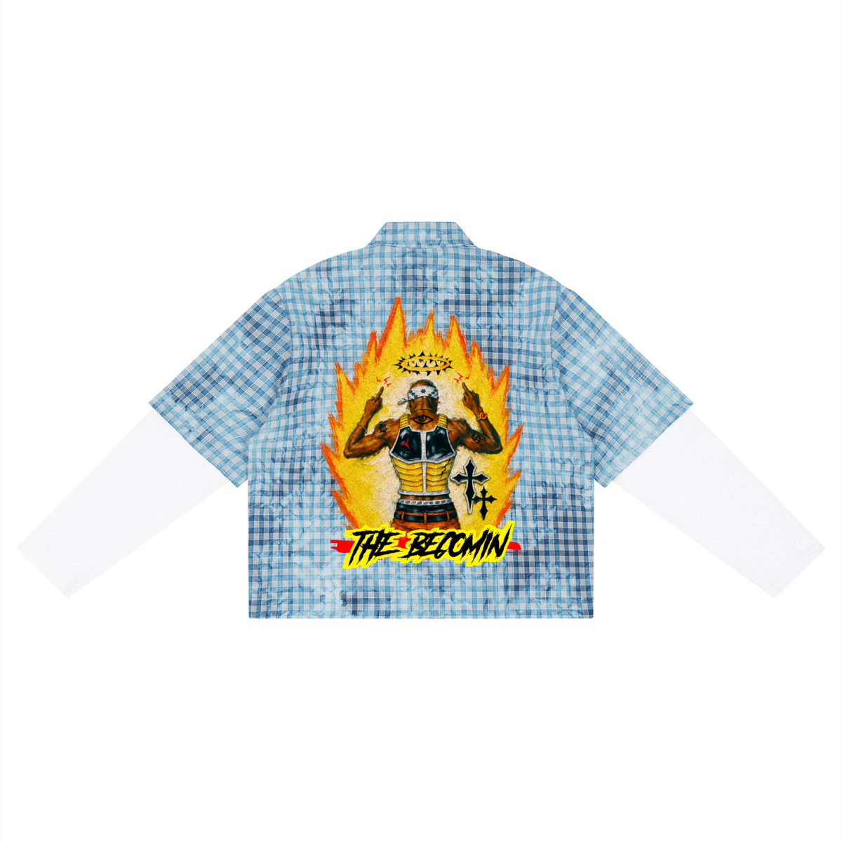 Unisex Vintage Wash Plaid Short Sleeve Shirt