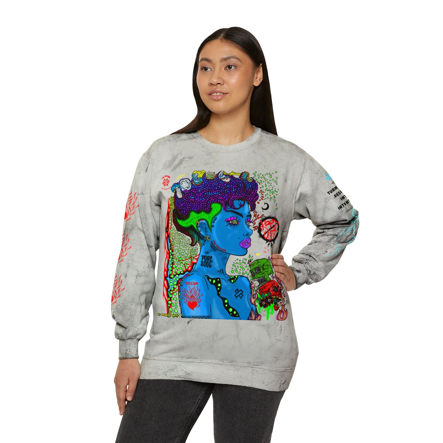 Color Blast Sweatshirt / Scorn Queen