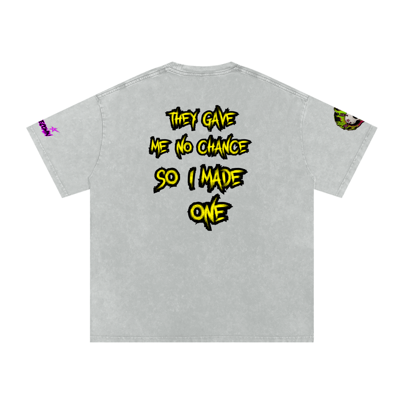 Snow Washed Oversized Cotton T-Shirt