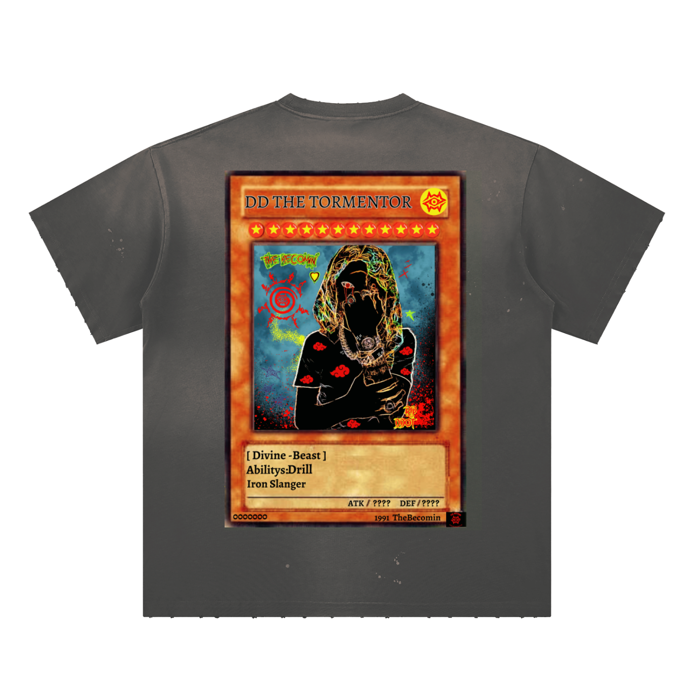 Hand-Frayed Sunfade Paint Splatter T-Shirt
