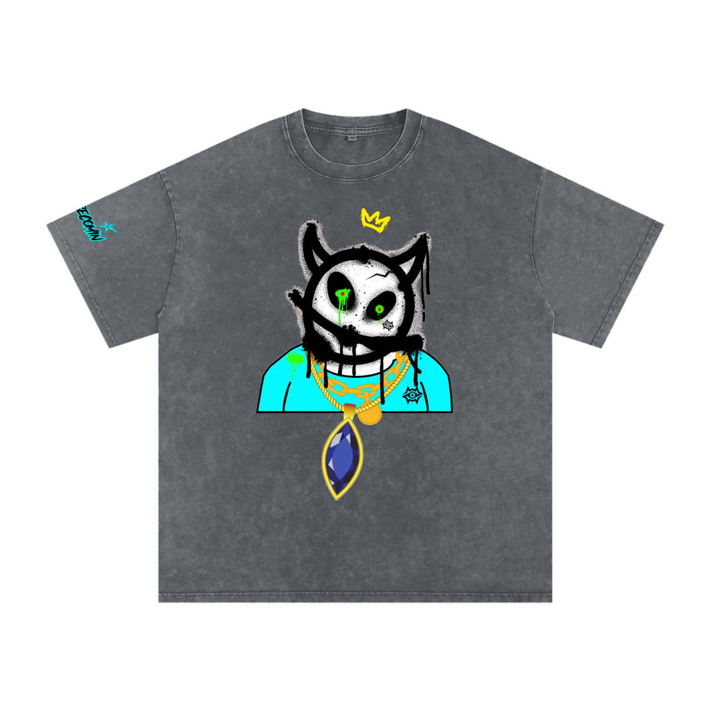 Snow Washed Oversized Cotton T-Shirt