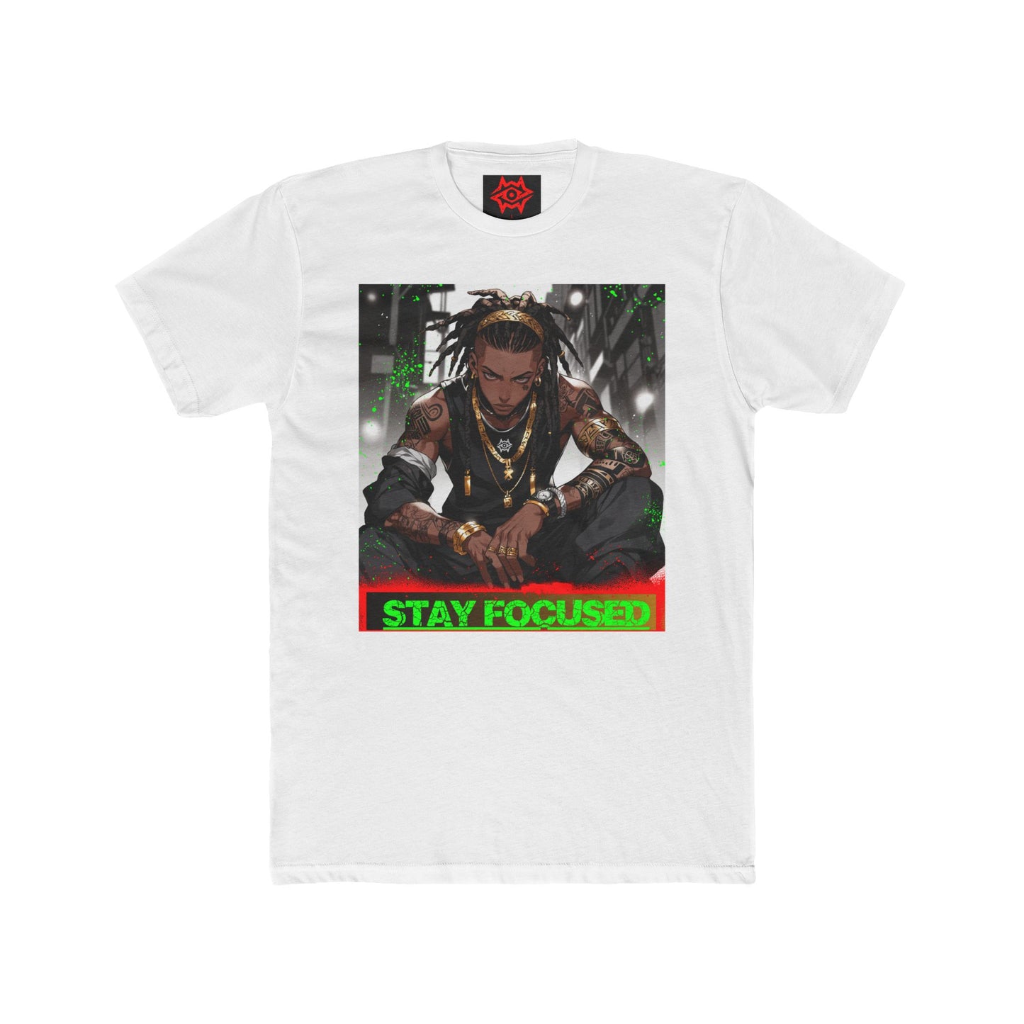 Cotton Crew Neck T-Shirt / Stay Focused