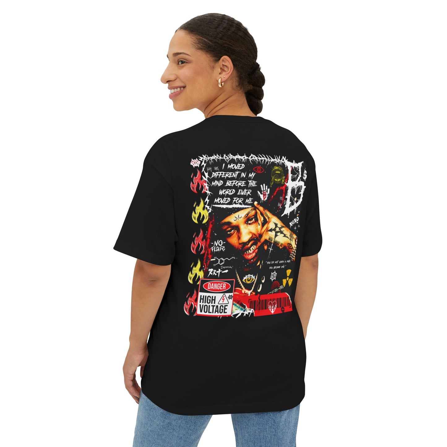 Oversized Boxy Tee- High Voltage