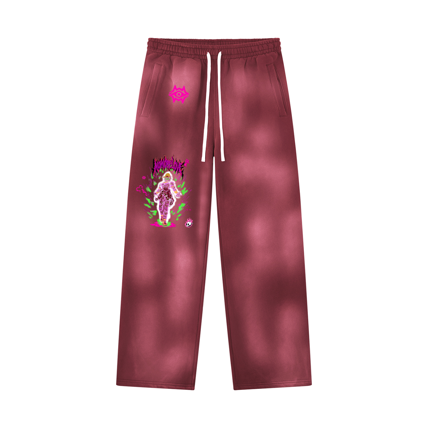 Unisex Sunfade Wide Leg Fleece Sweatpants