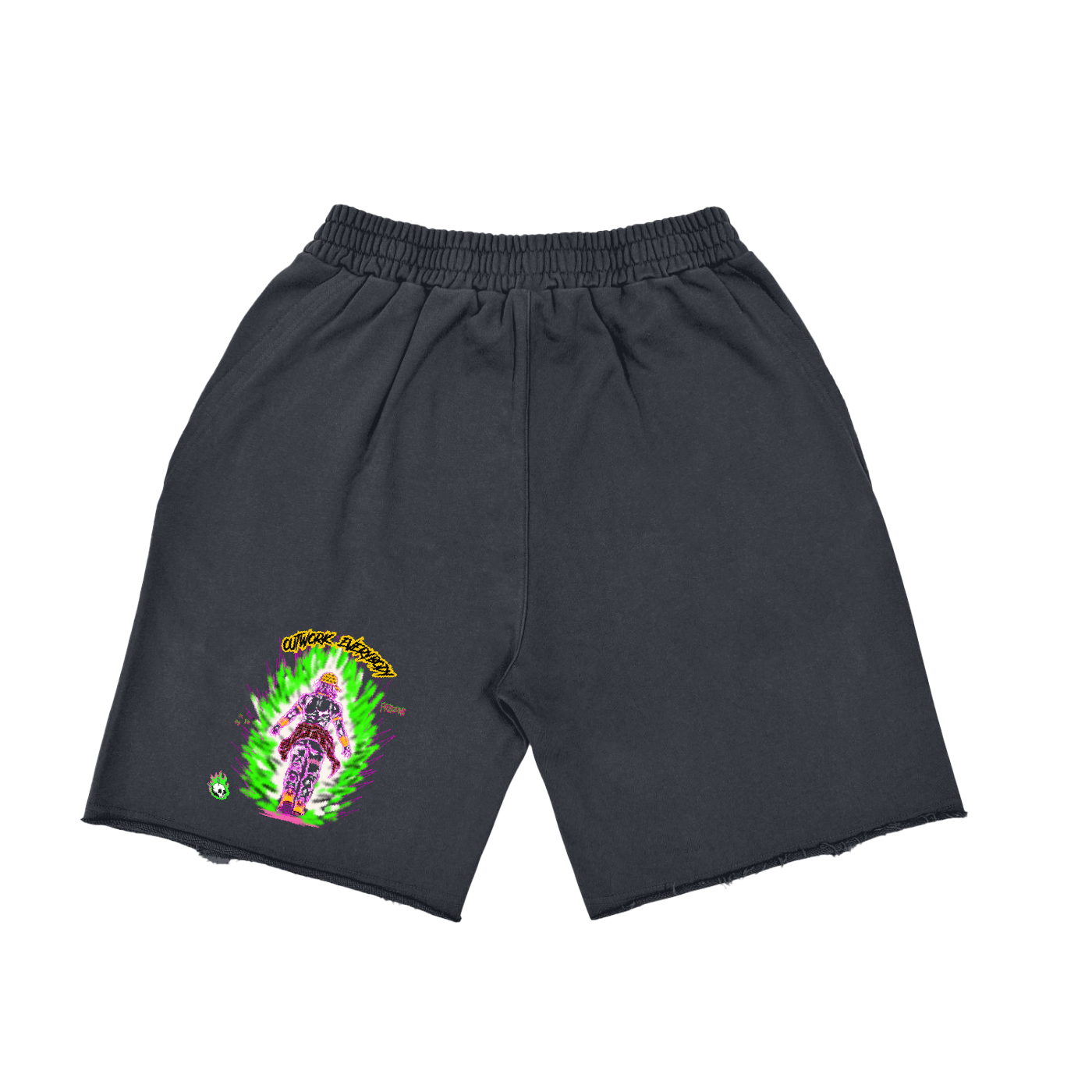 Vintage Washed Tiger Stripes Short Pants