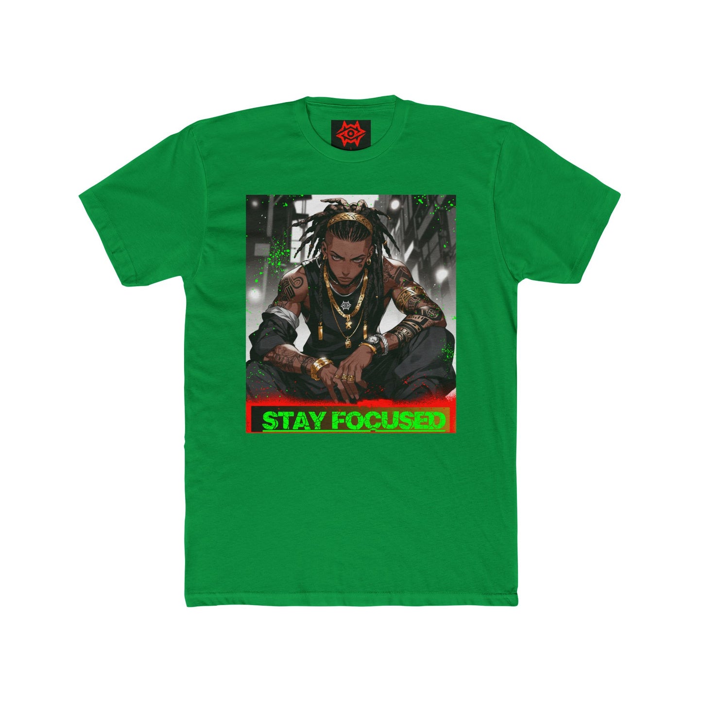 Cotton Crew Neck T-Shirt / Stay Focused