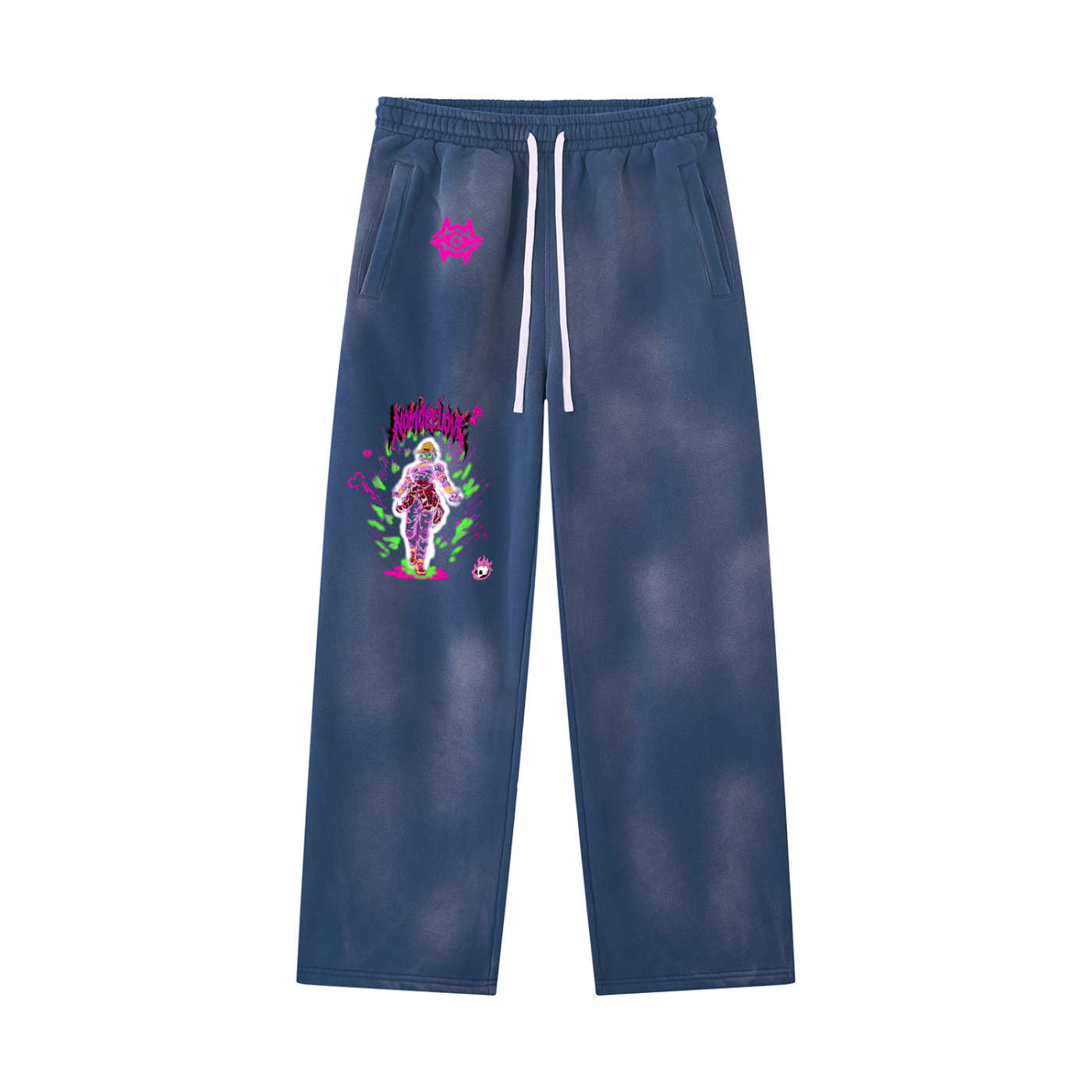 Unisex Sunfade Wide Leg Fleece Sweatpants