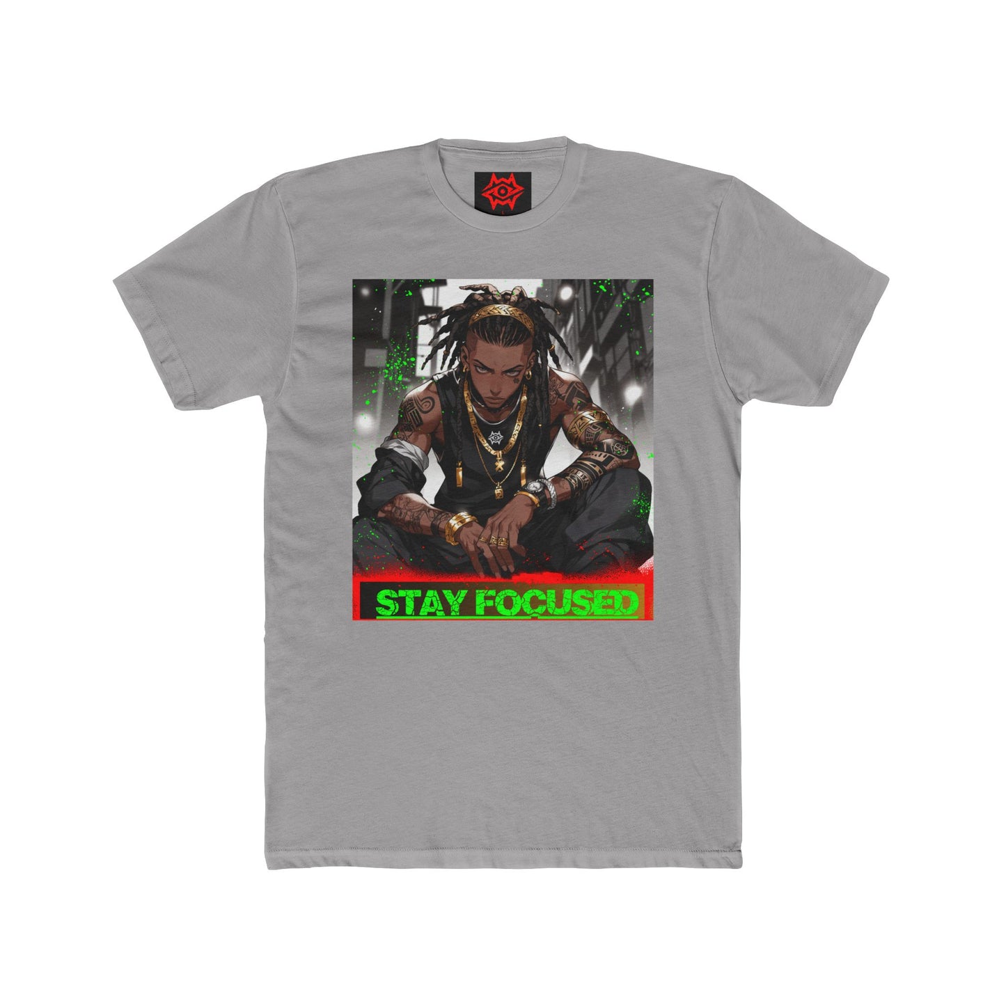 Cotton Crew Neck T-Shirt / Stay Focused