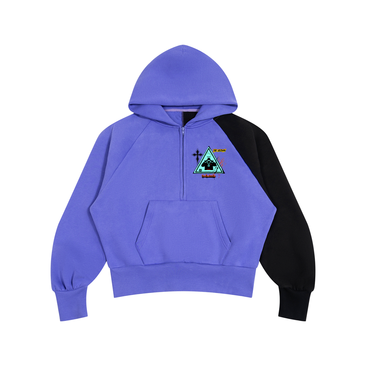 Unisex Color-Block Fleece Hoodie