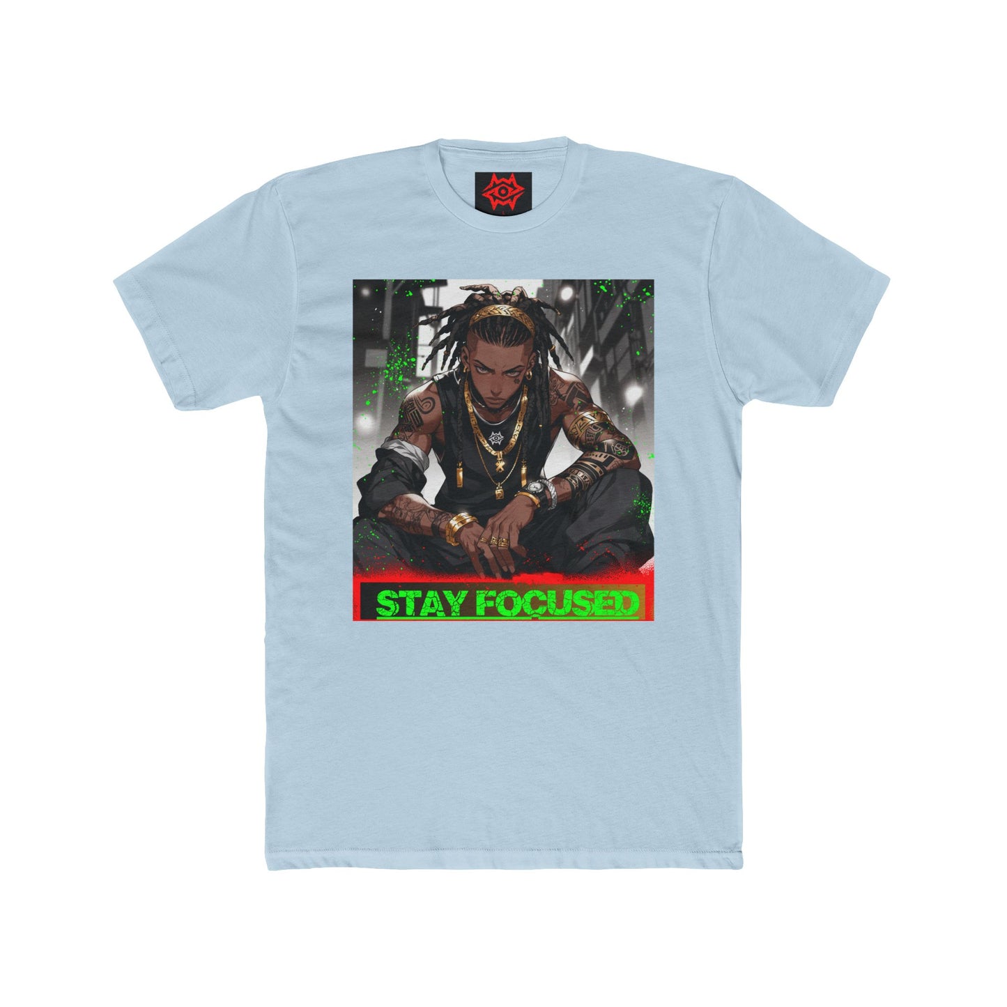 Cotton Crew Neck T-Shirt / Stay Focused