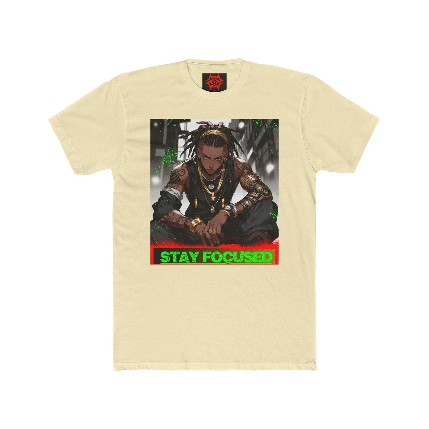 Cotton Crew Neck T-Shirt / Stay Focused