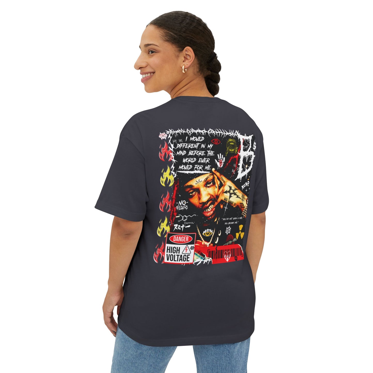 Oversized Boxy Tee- High Voltage