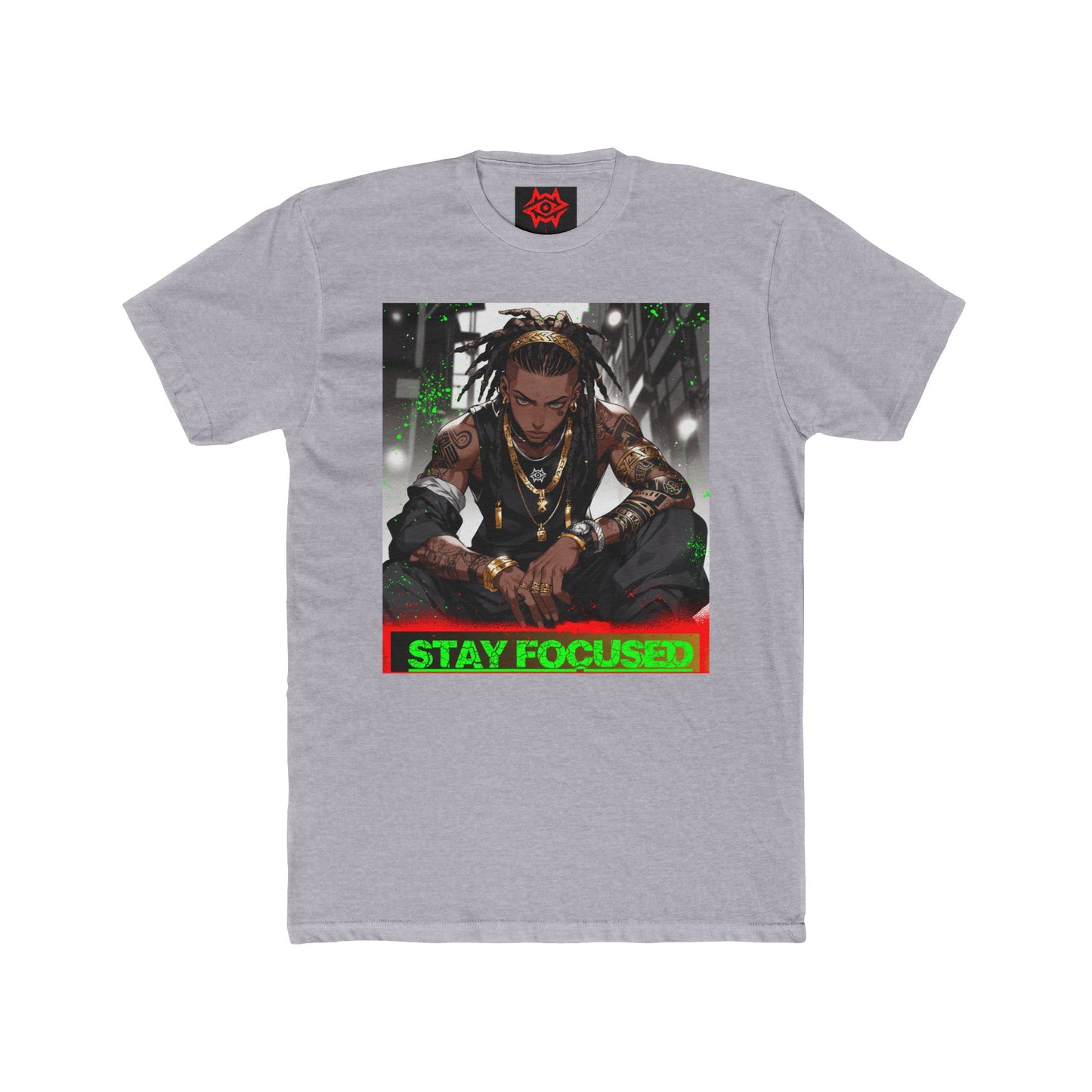 Cotton Crew Neck T-Shirt / Stay Focused