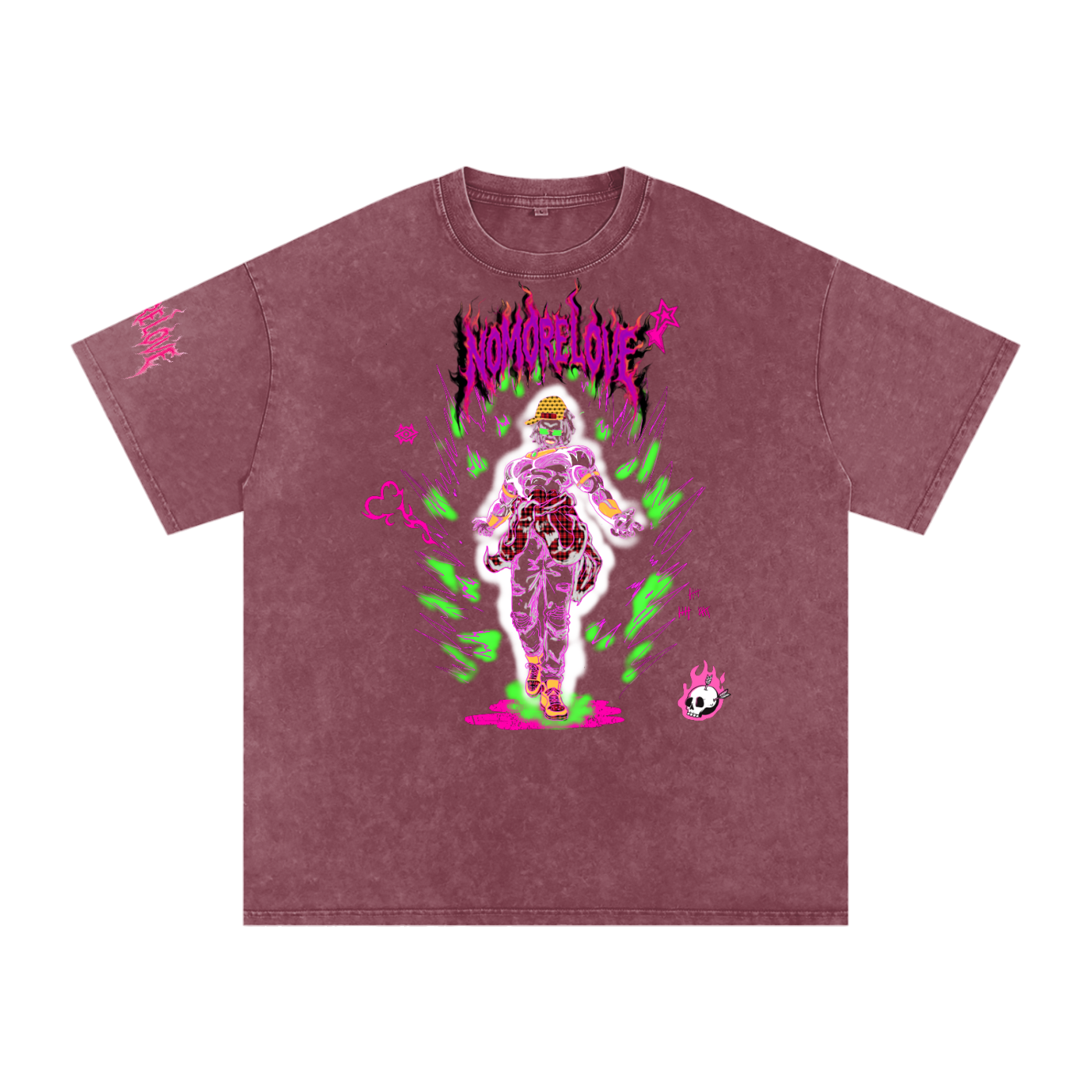 Snow Washed Oversized Cotton T-Shirt