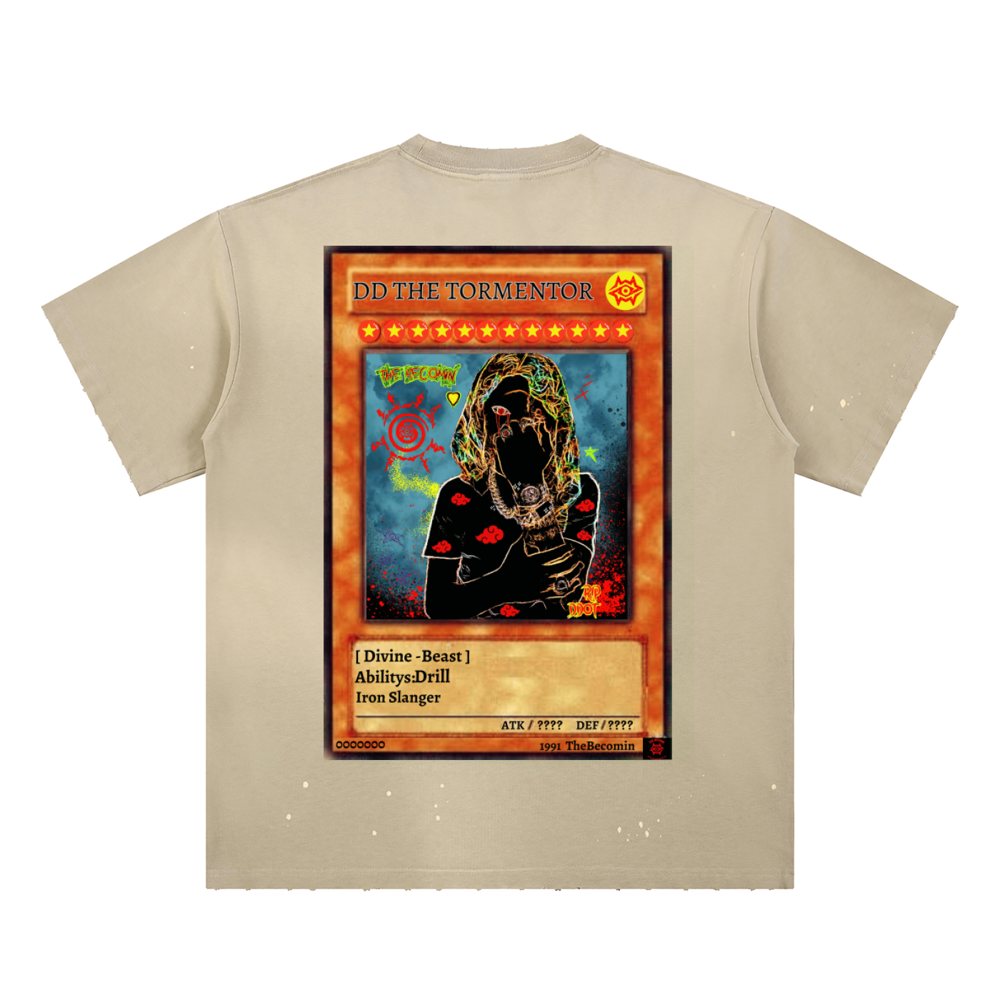 Hand-Frayed Sunfade Paint Splatter T-Shirt