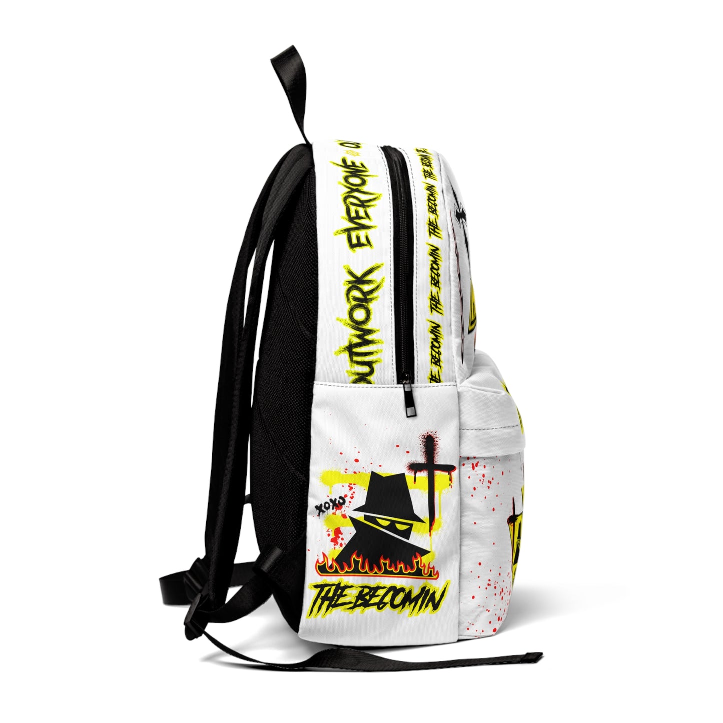 Backpack — 'The Rebecomin' Graphic Safety Triangle Streetwear Backpack