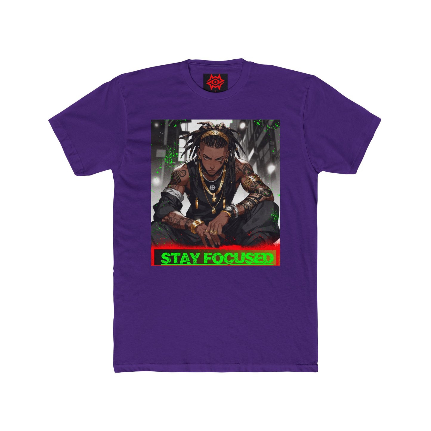 Cotton Crew Neck T-Shirt / Stay Focused