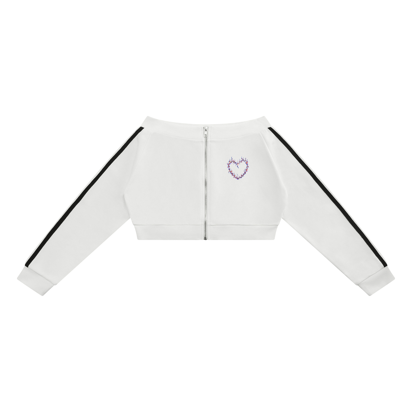 Women's Off-Shoulder Full Zip Hoodie