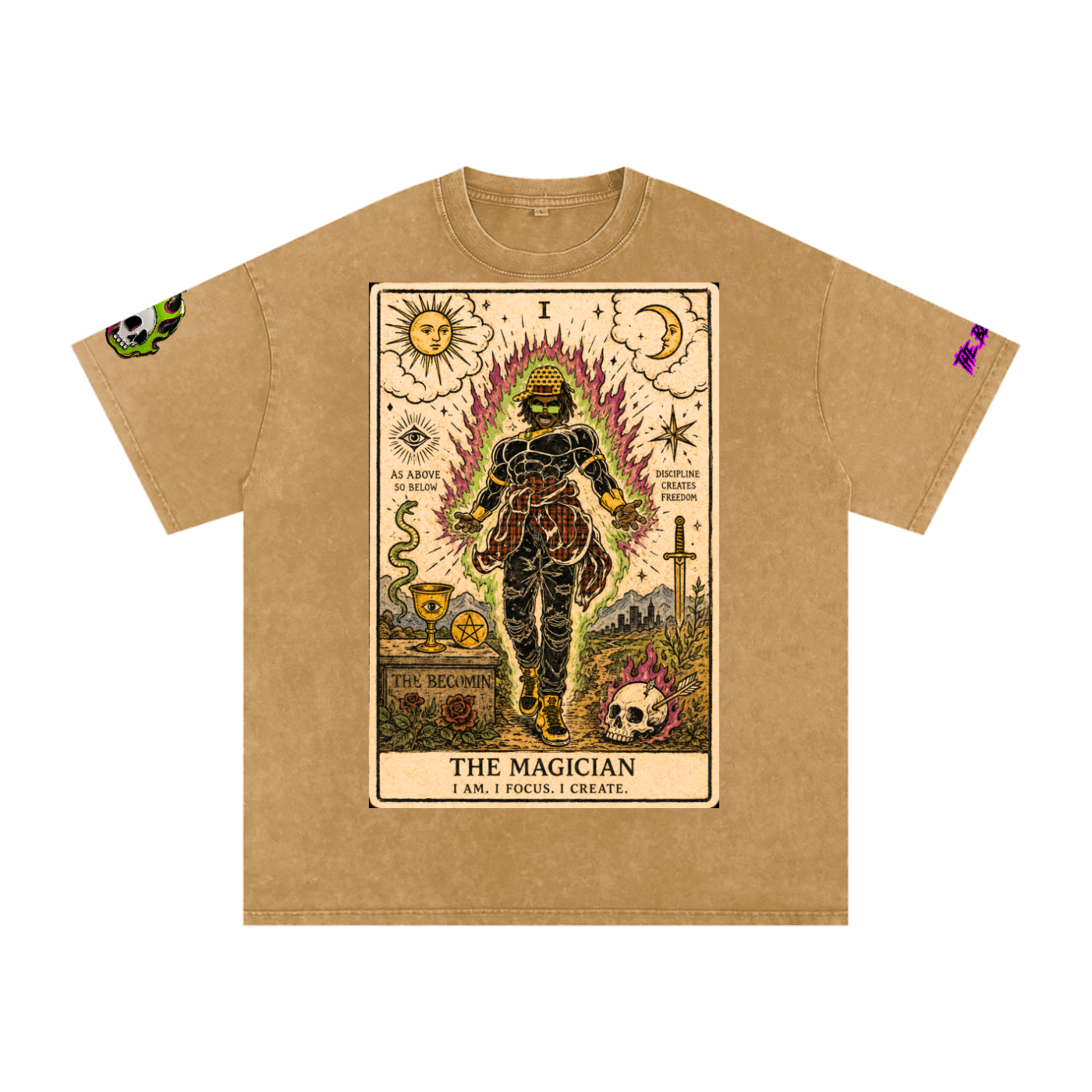 Snow Washed Oversized Cotton T-Shirt