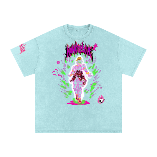 Snow Washed Oversized Cotton T-Shirt