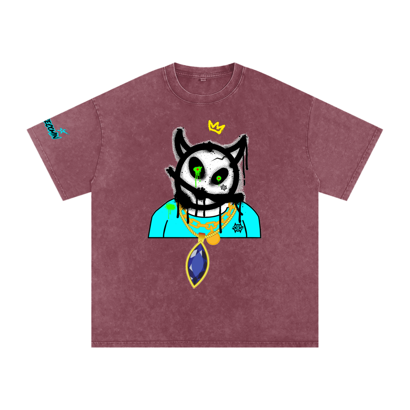 Snow Washed Oversized Cotton T-Shirt