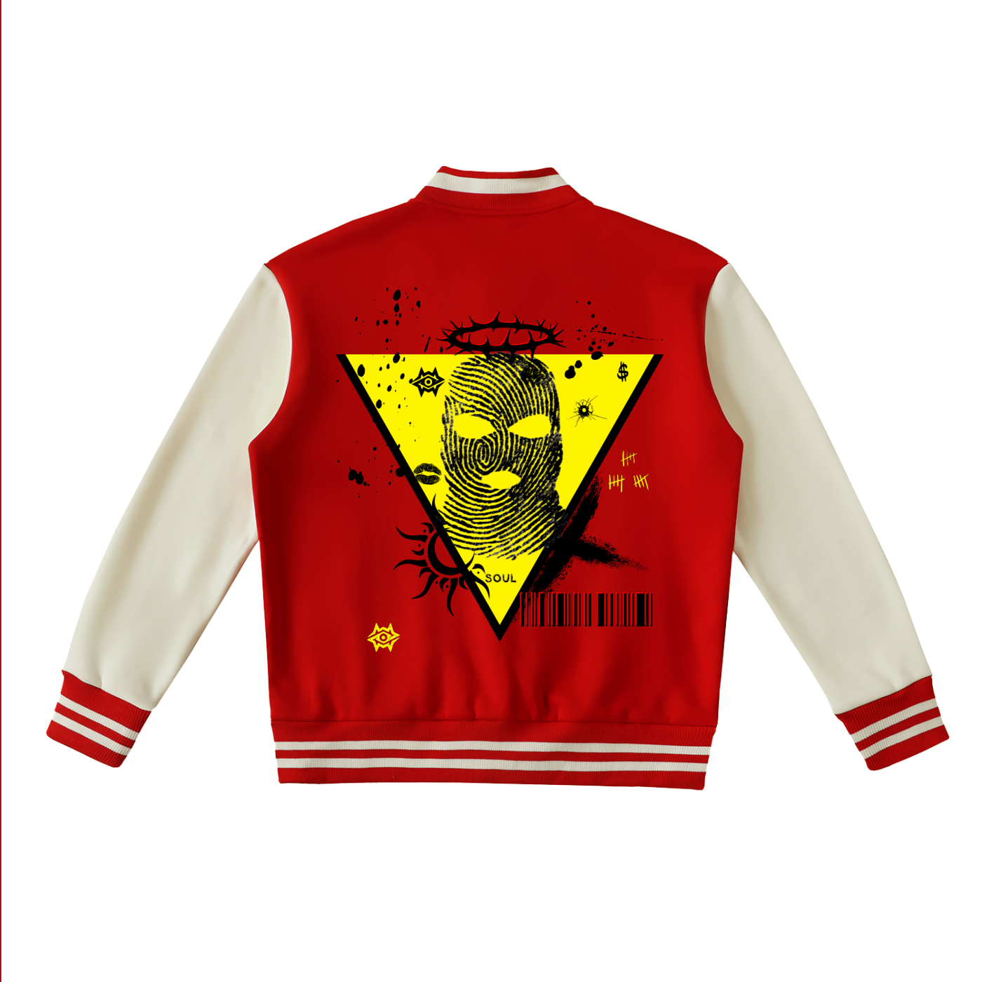 Two-Tone Fleeced Varsity Jacket