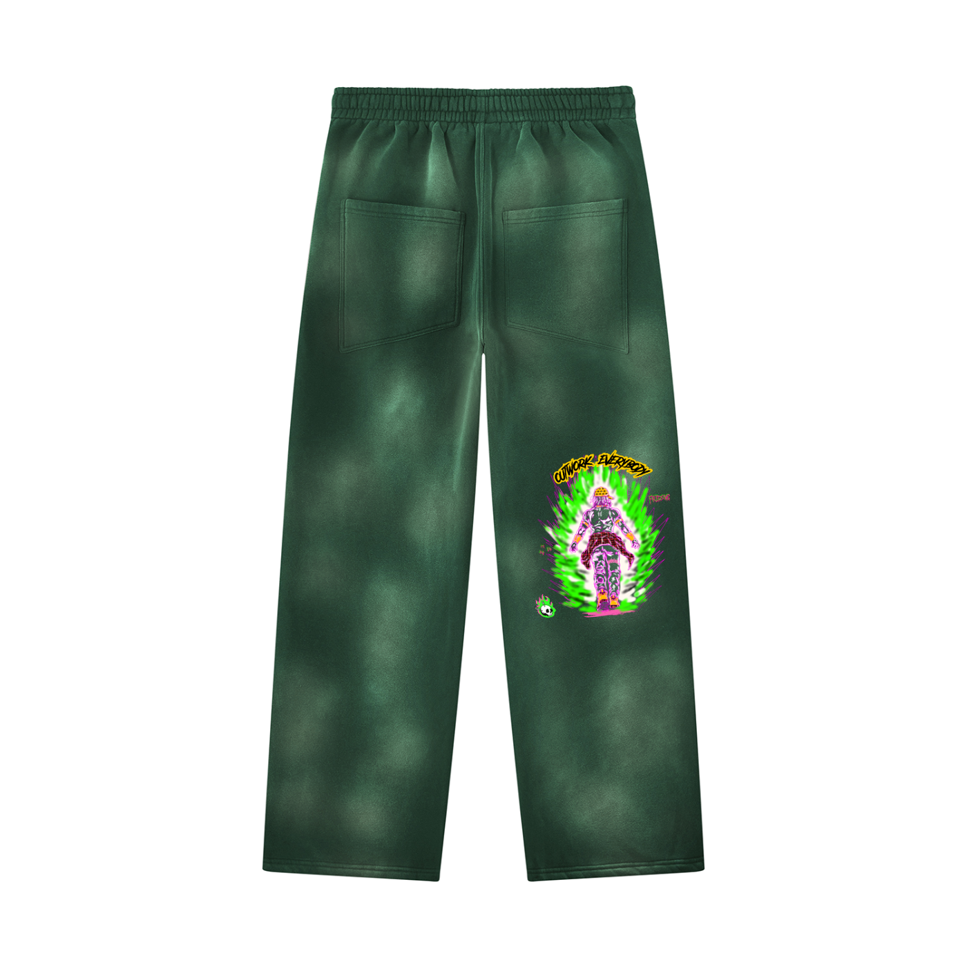 Unisex Sunfade Wide Leg Fleece Sweatpants