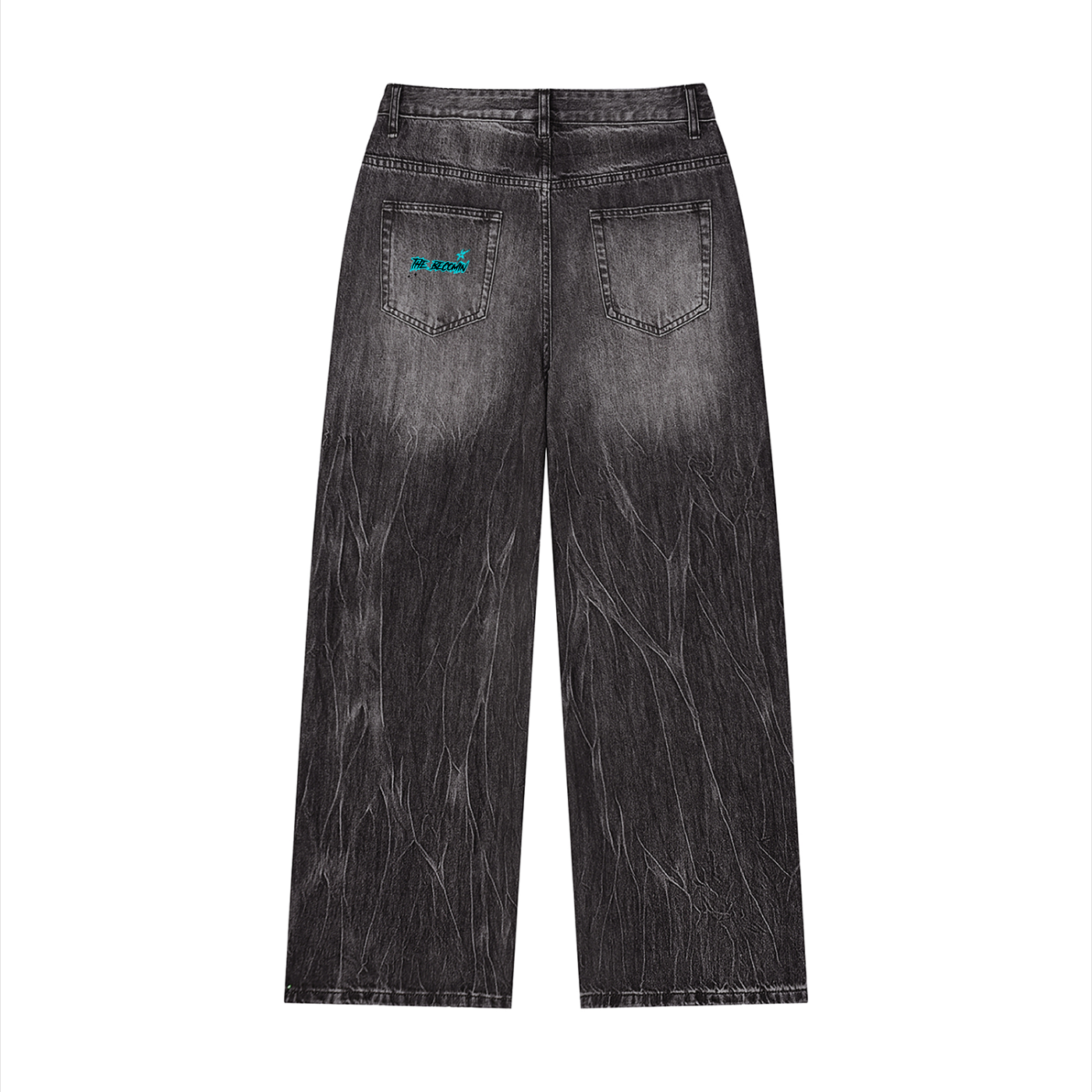 Men’s Vintage Wash Wide Leg Jeans