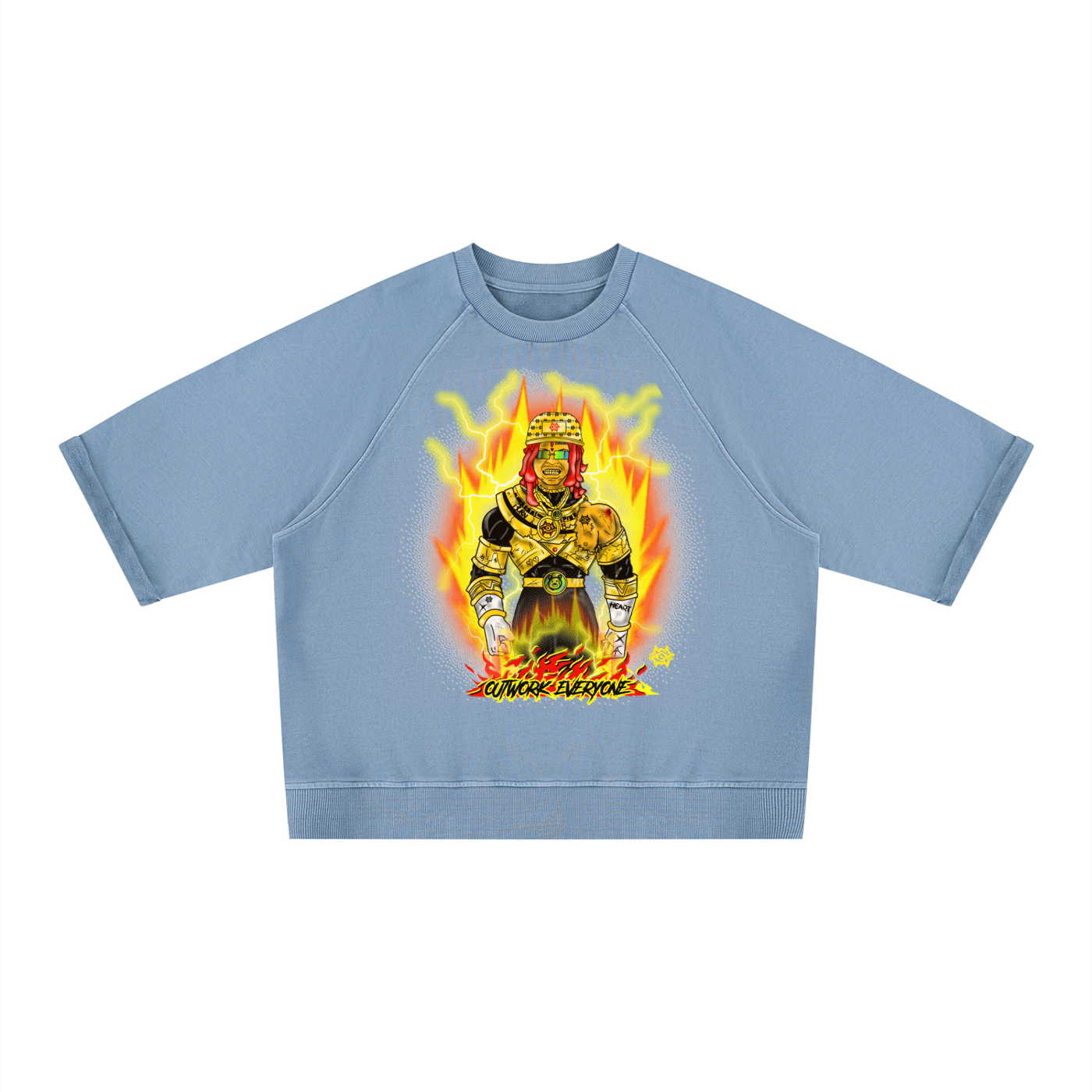 Unisex Vintage Wash Boxy Short Sleeve Sweatshirt