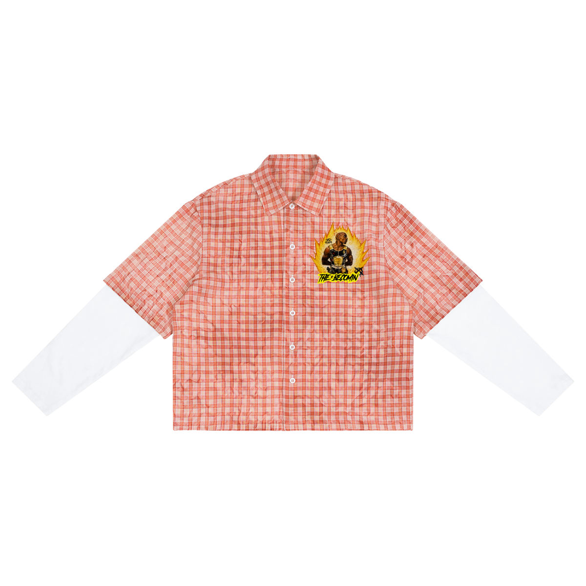 Unisex Vintage Wash Plaid Short Sleeve Shirt