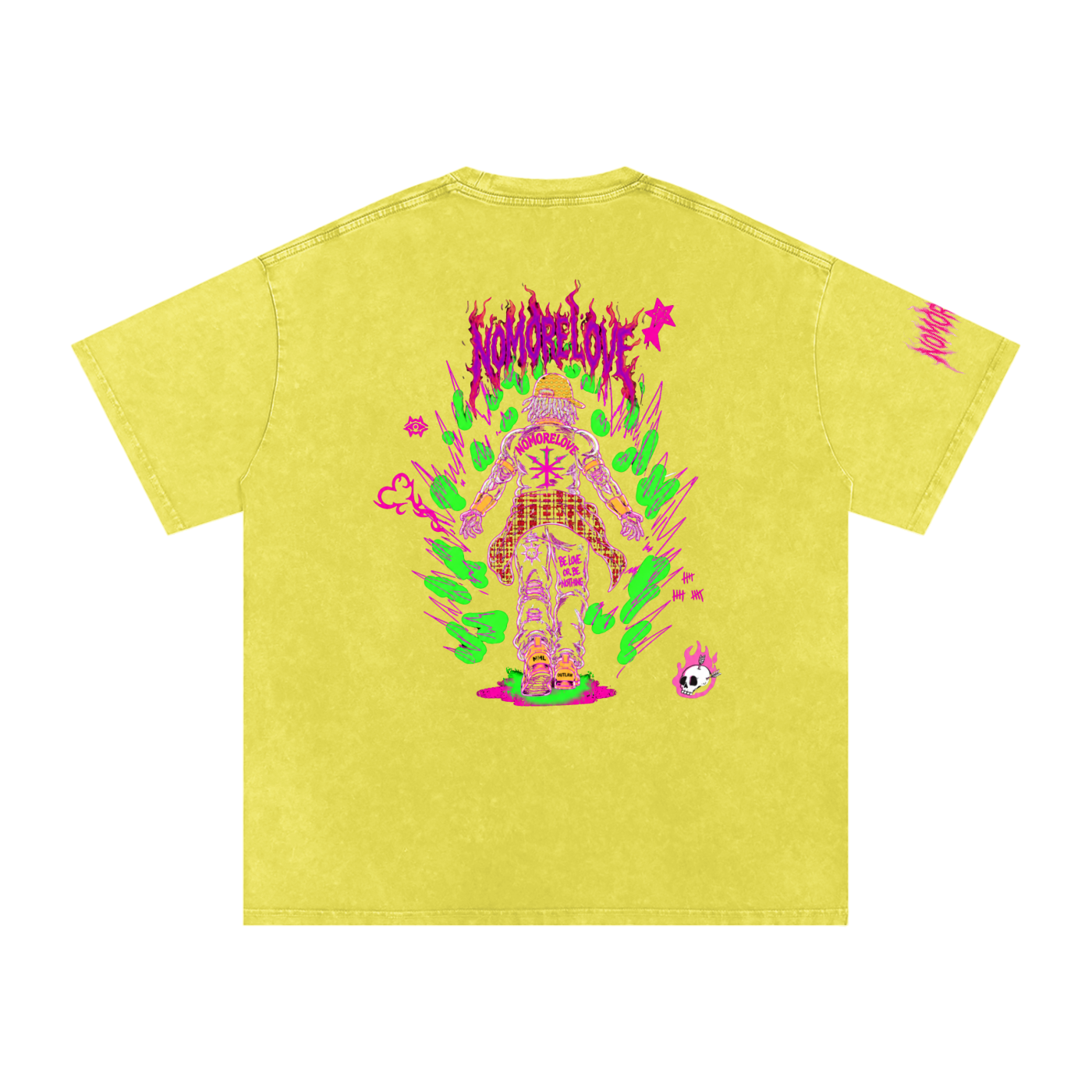 Snow Washed Oversized Cotton T-Shirt