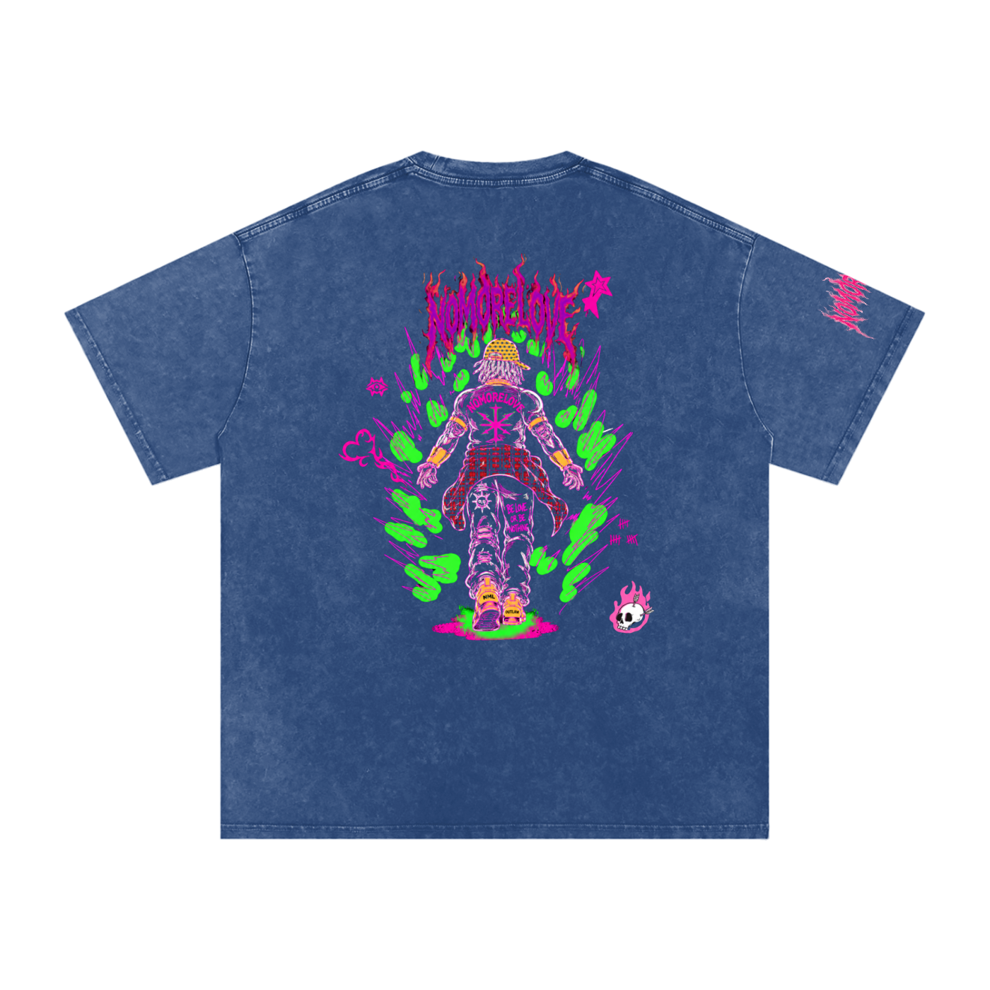 Snow Washed Oversized Cotton T-Shirt