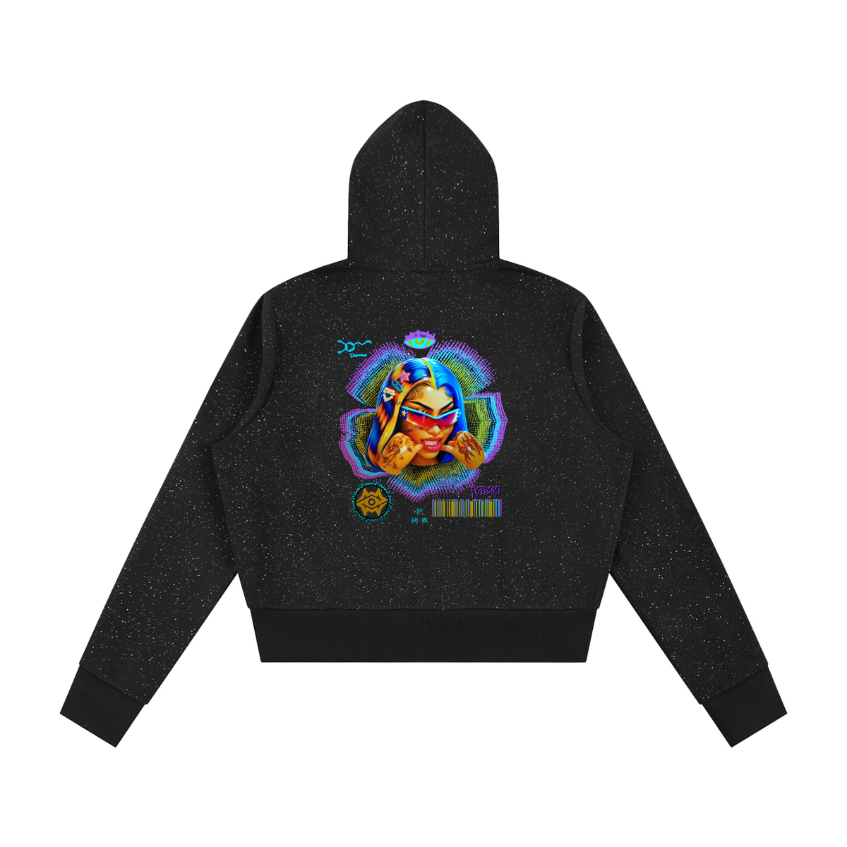 Women's Sparkles Fleece Full Zip Hoodie