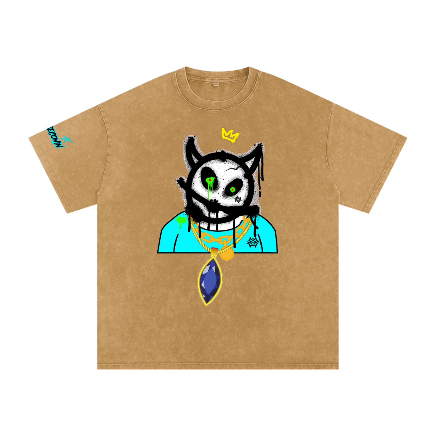 Snow Washed Oversized Cotton T-Shirt