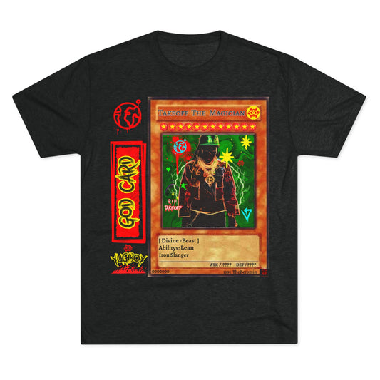 Takeoff The Magician Unisex Tri-Blend Crew Tee - Trendy Graphic Tee for Music and Card Game Fans