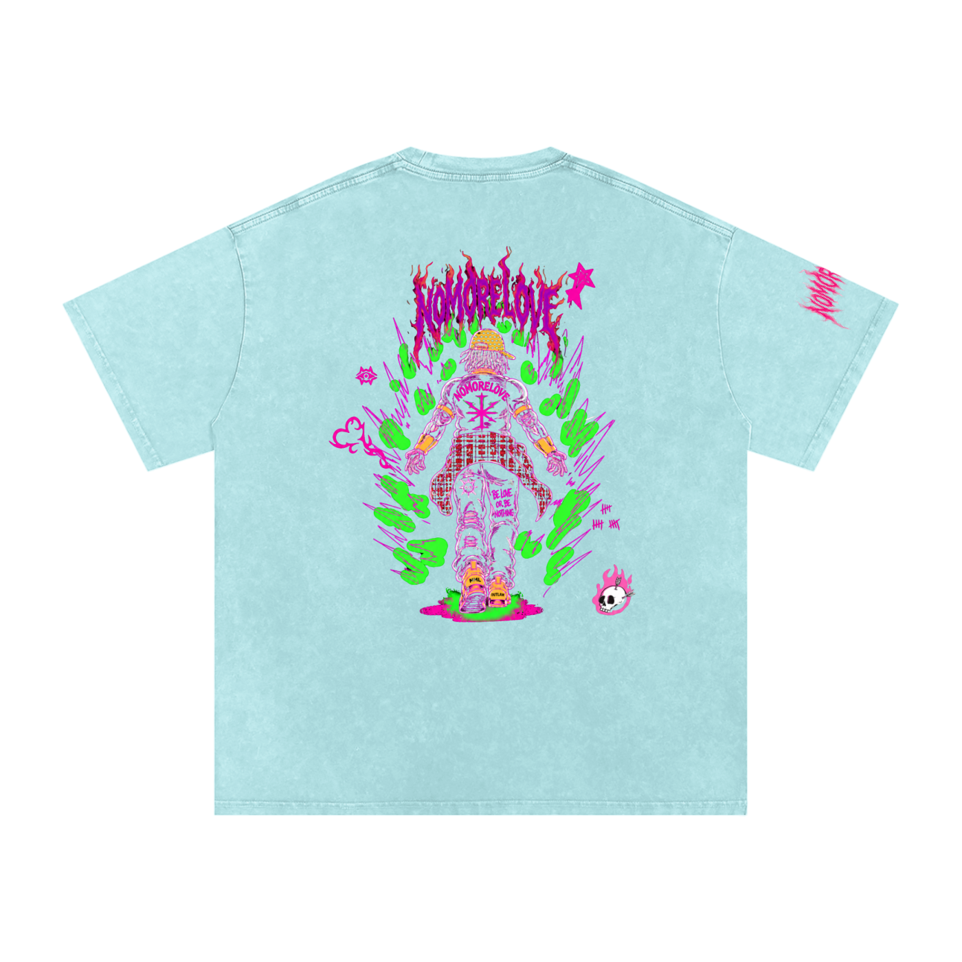 Snow Washed Oversized Cotton T-Shirt