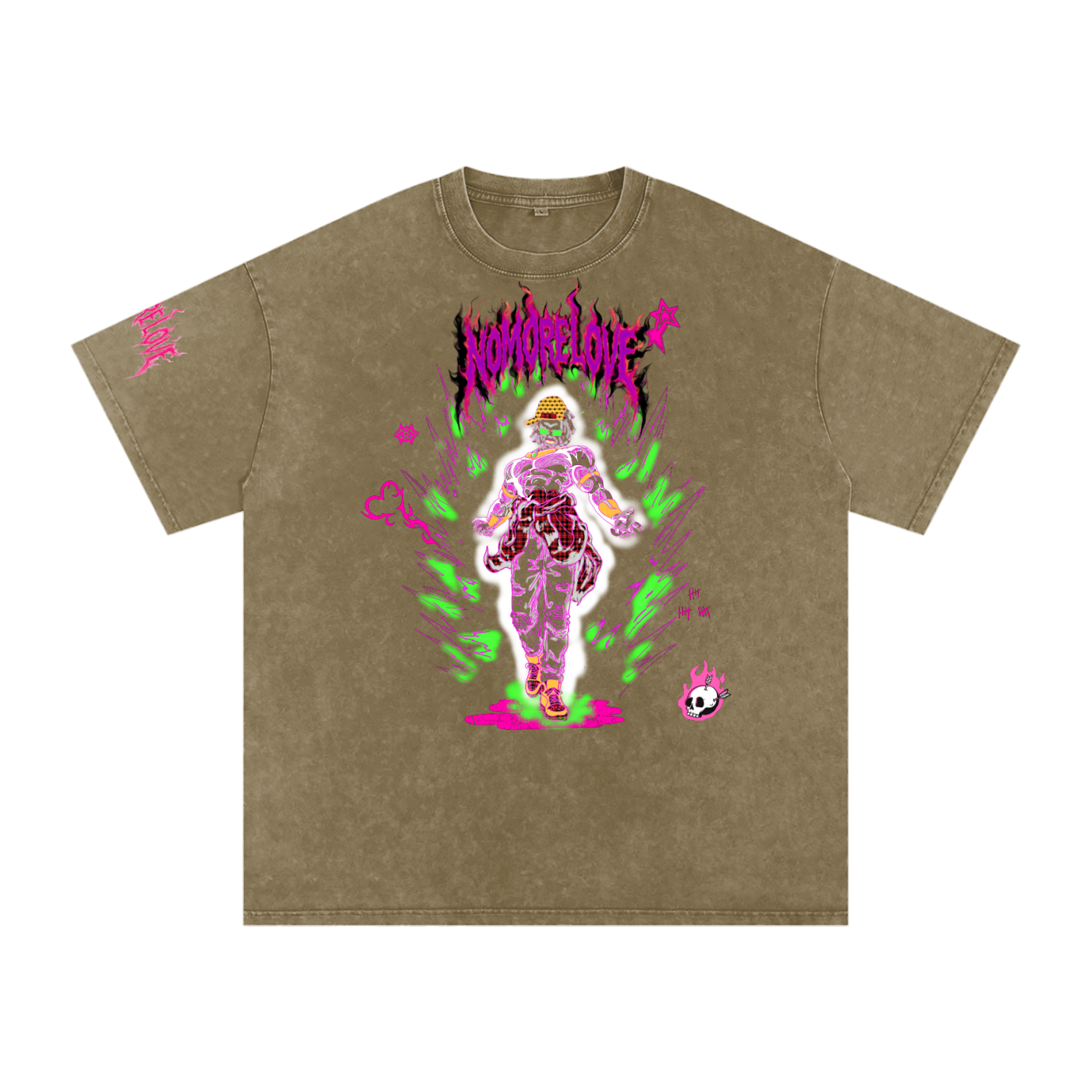 Snow Washed Oversized Cotton T-Shirt