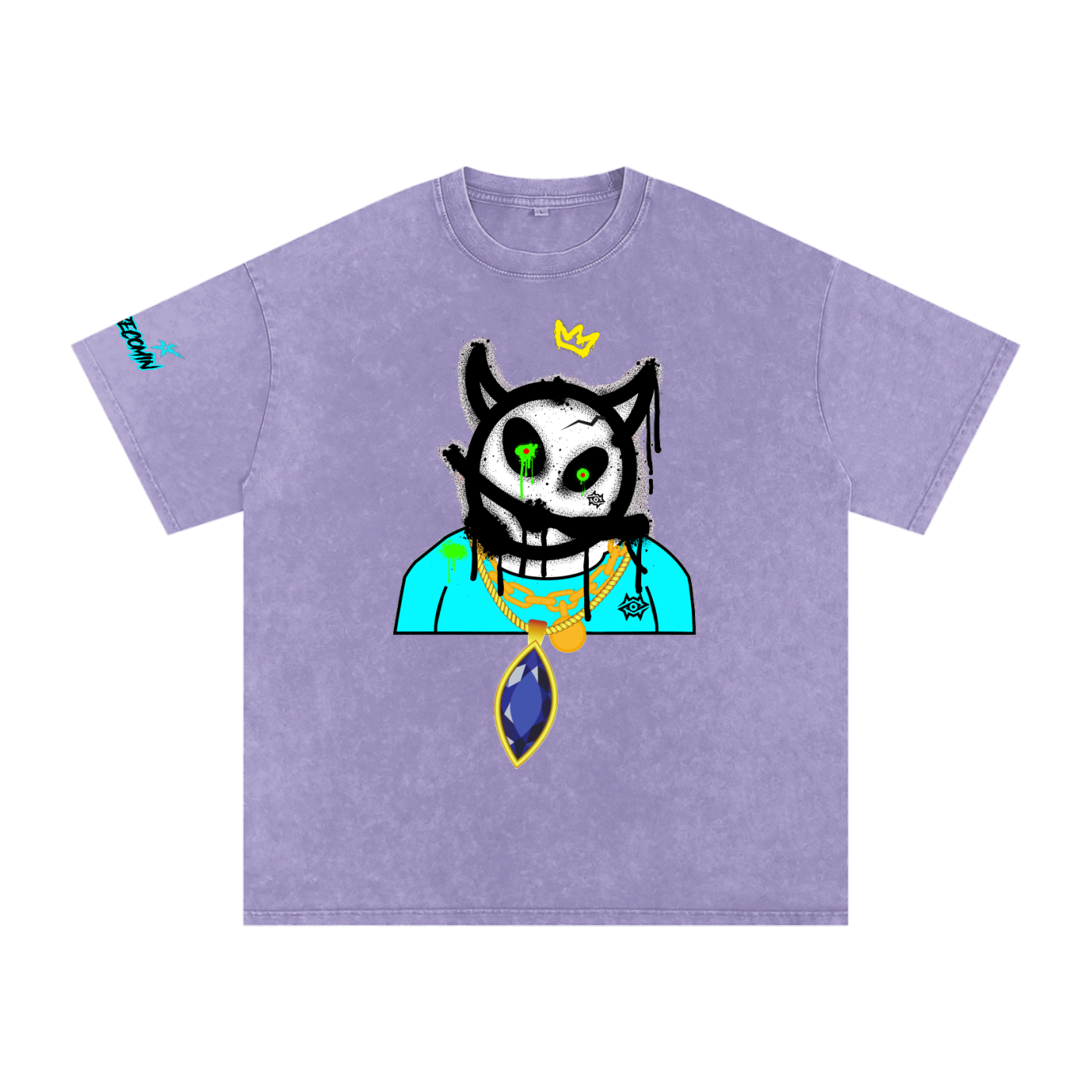 Snow Washed Oversized Cotton T-Shirt