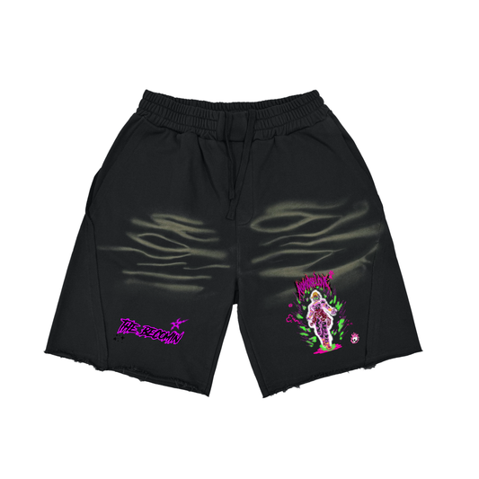 Vintage Washed Tiger Stripes Short Pants
